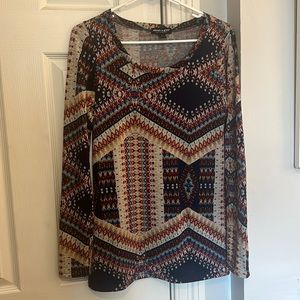 Multiple color long sleeve blouse, Large